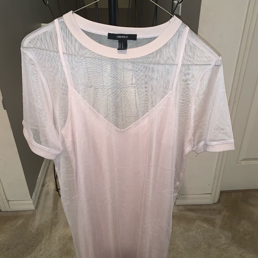 Sheer tee-shirt Dress